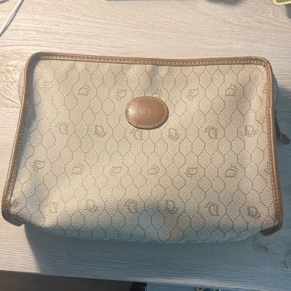 Vintage Christian Dior Beige Vanity Bag